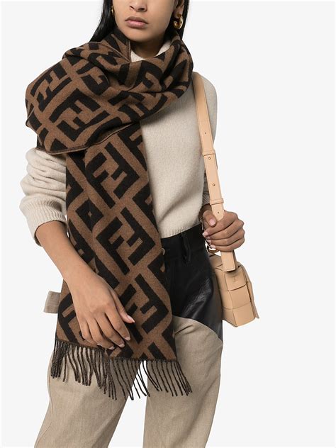 fendi ff logo knit scarf|FENDI FF Scarf .